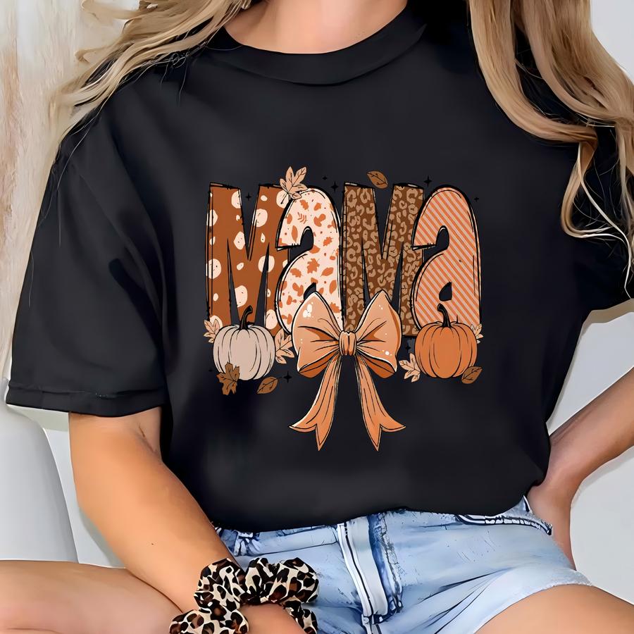 Fall Mama Shirt: Coquette Thanksgiving Tee T-shirt