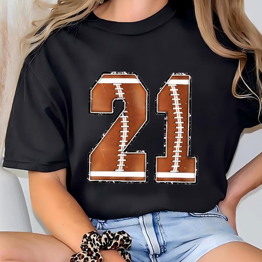 Custom American Football Number Tshirt, Personalized College Football Hoodie, Custom Football Season Shirt, Tsf165 T-shirt