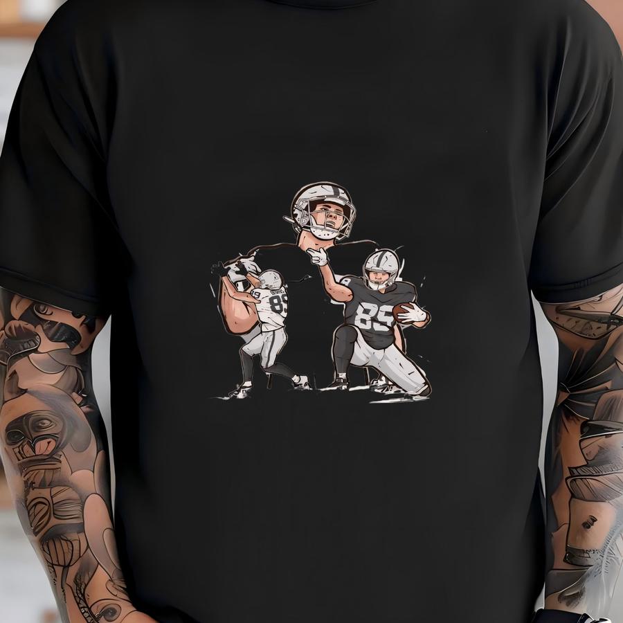Brock Bowers Cartoon Style Las Vegas Football Hoodie T-shirt