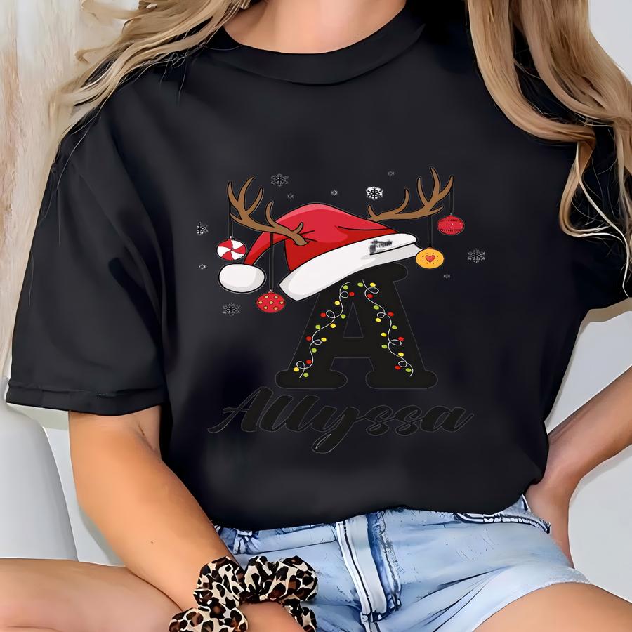 Family Christmas Name Sweatshirt, Monogrammed Family Christmas Sweat, Personalized Christmas Family Sweat, Custom Christmas Sweat With Name T-shirt