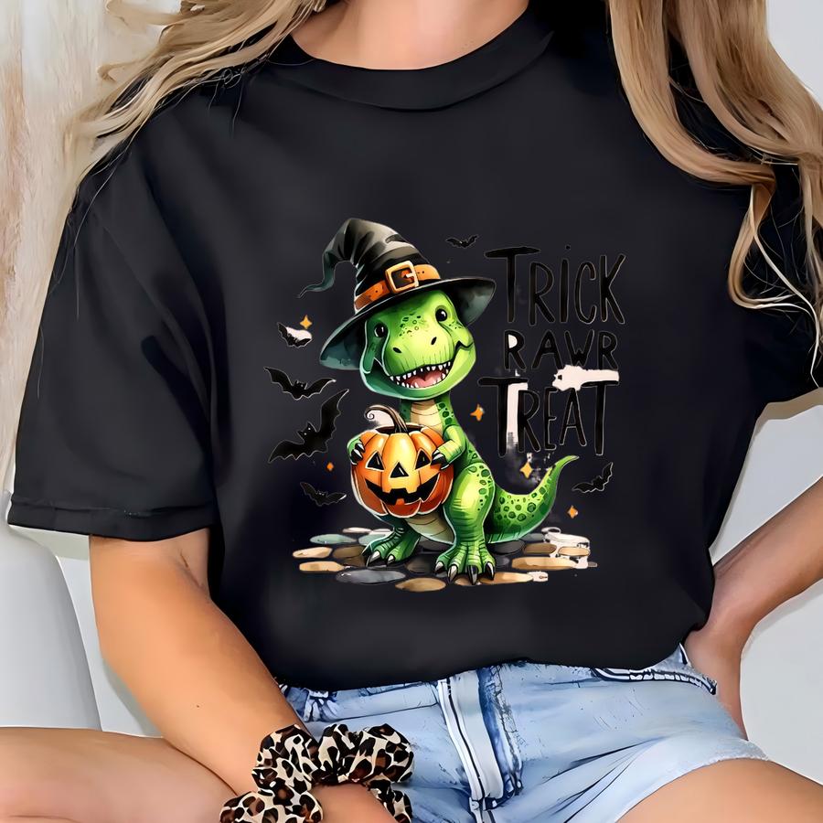 Kids Halloween Dinosaur Sweatshirt: Trick Rawr Treat Party Shirt T-shirt
