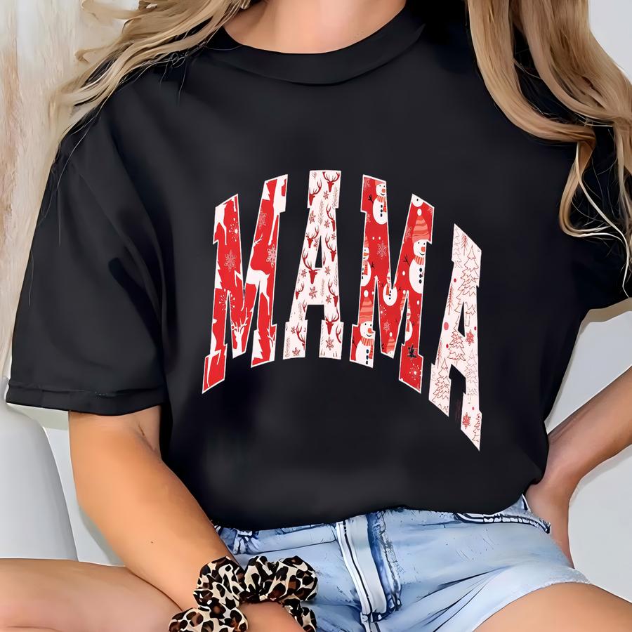 Christmas Mama Shirt: Soft Cotton Holiday Tee T-shirt