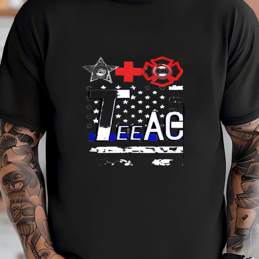 Police Black Short Sve Performance Shirts - Includes Displayed Badge T-shirt