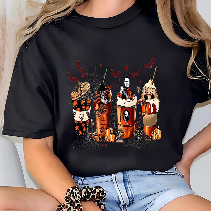 Skeleton Coffee Cups Sweatshirt, Coffee Cups Sweatshirt, Skull Coffee Cup Sweatshirt, Coffee Lover Sweatshirt, Skeleton Halloween Sweatshirt T-shirt