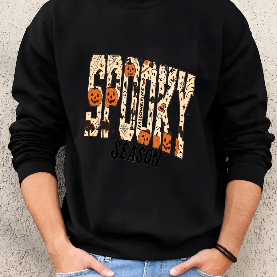 Spooky Season Sweatshirt, Halloween Sweatshirt, Womens Halloween Sweatshirt, Cute Fall Sweater, Gift For Halloween Sweatshirt