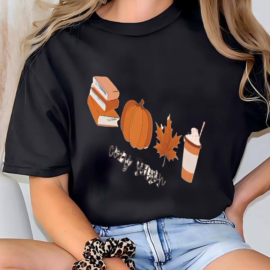 Cozy Season Unisex Garment-dyed Hoodie, Fall Lover Tee, Autumn Shirt, Comfy Tee T-shirt