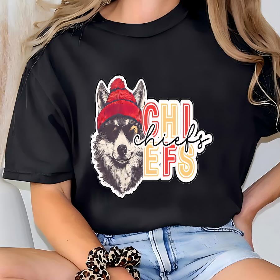 Kansas City Mascot Football Sweatshirt, Wolf Mascot, Kansas City Design, Football Fan Spirit Wear, Game Day Gear, Tailgating Shirt T-shirt