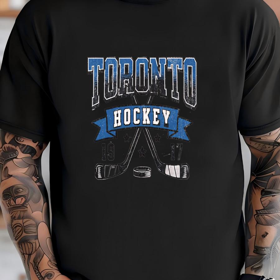 Distressed Vintage Style Toronto Hockey Apparel, Mens Womens Hoodie/crewneck Sweatshirt/ Hoodie, Sports Fan Gift, Game Day Outfit T-shirt
