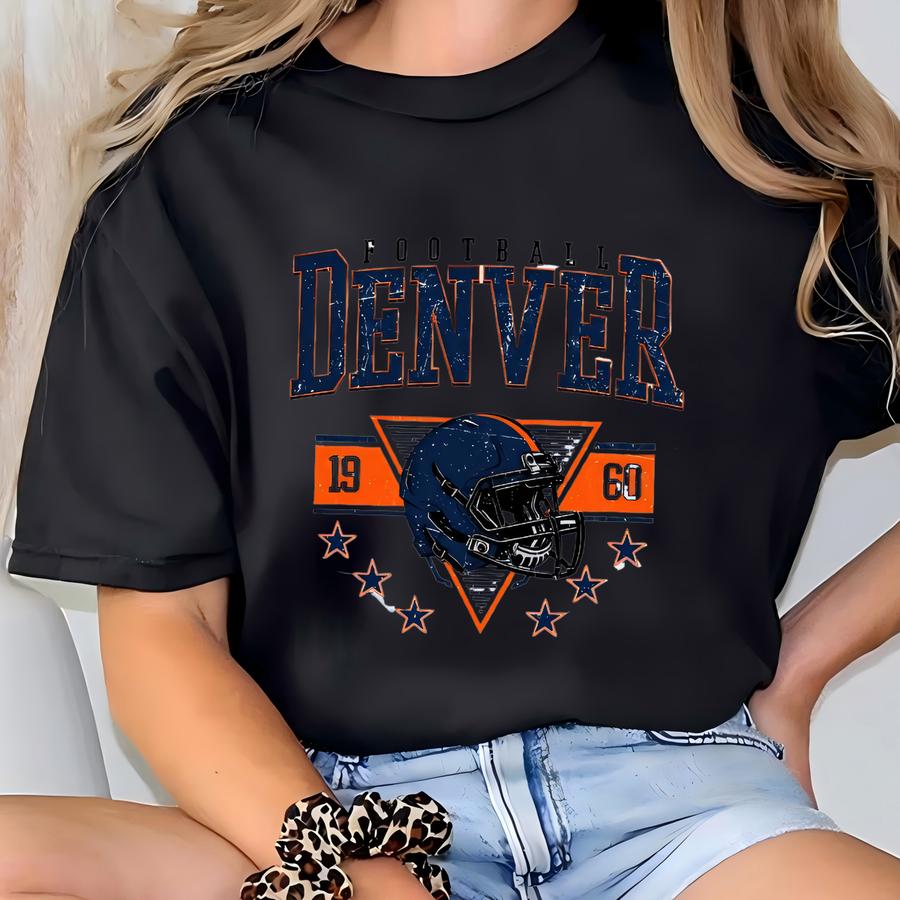 Denver Football Sweatshirt, Retro Denver Fan Shirt, Denver Sweatshirt, Game Day Sweater, Denver Shirt, Denver Football, Denver Football Tee T-shirt
