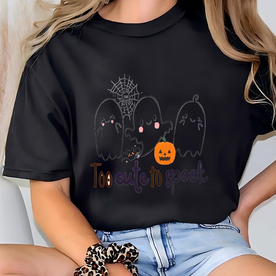Toddler Halloween Tee, Cute Ghosts Hoodie, Kids Spooky Shirt, Adorable Halloween Outfit, Fun Trick-or-treat Top T-shirt
