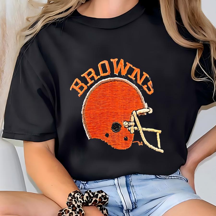 Vintage Cleveland Browns Hat Zubaz Made Usa Osfa Football Ohio 1990s 90s T-shirt