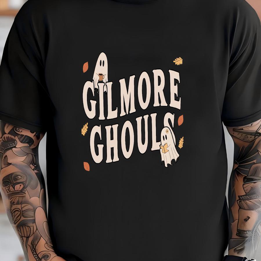 Gilmore Ghouls Shirt, Fall Ghost Hoodie, Autumn Tee,stars Hollow,cute Ghosts Reading Hoodie T-shirt
