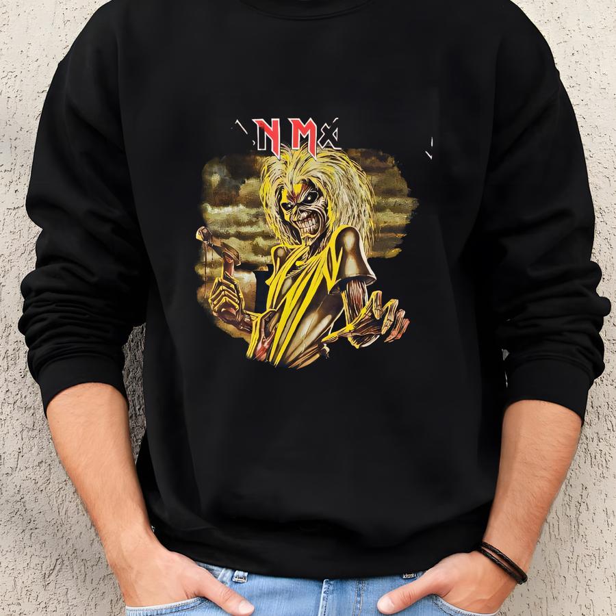 Iron Maiden Vintage Killers Heavy Metal T-shirt - Black Color Tee - 100% Cotton - Fruit Of The Loom - Men's Size : Large (l) -  Sweatshirt