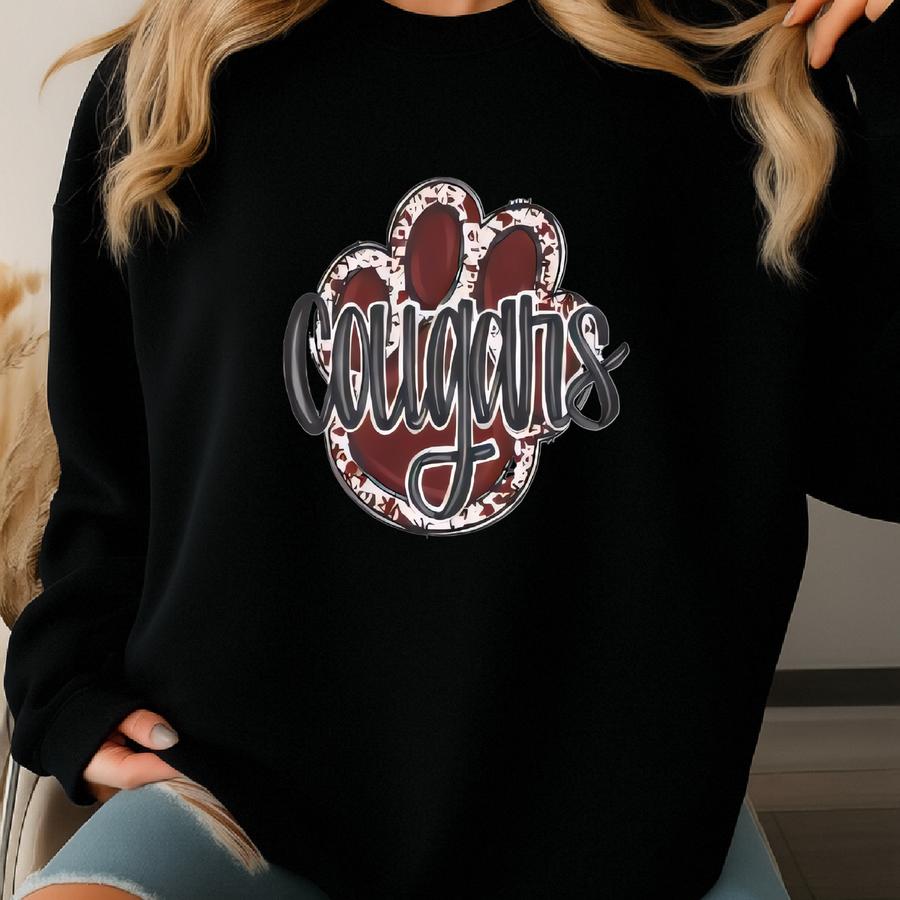 Cougars Kids Tee - Fun And Comfortable Cotton Shirt For Young Fans, Perfect For Sports Events, Birthdays, Or Everyday Wear Sweatshirt