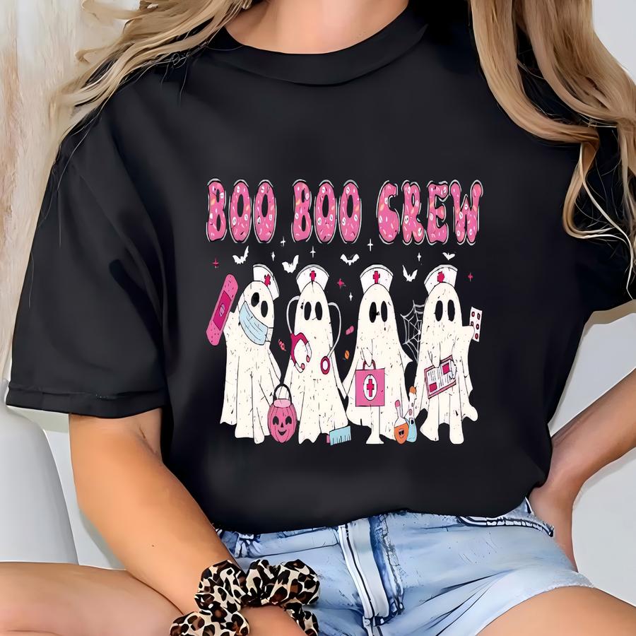 Halloween Nurse Shirt: Boo Boo Crew Spooky Season Tee T-shirt