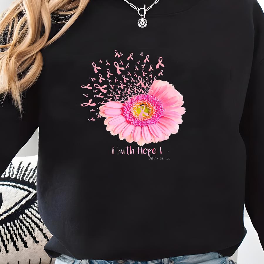 Breast Cancer Awareness Ribbon T-shirt: Nurse Gift, Soft Cotton Blend Sweatshirt