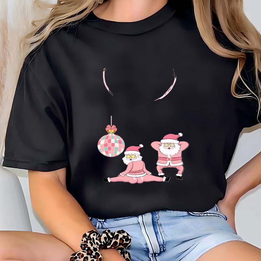 Funny Santa Sweatshirt: North Pole Dancer Christmas Party Shirt T-shirt