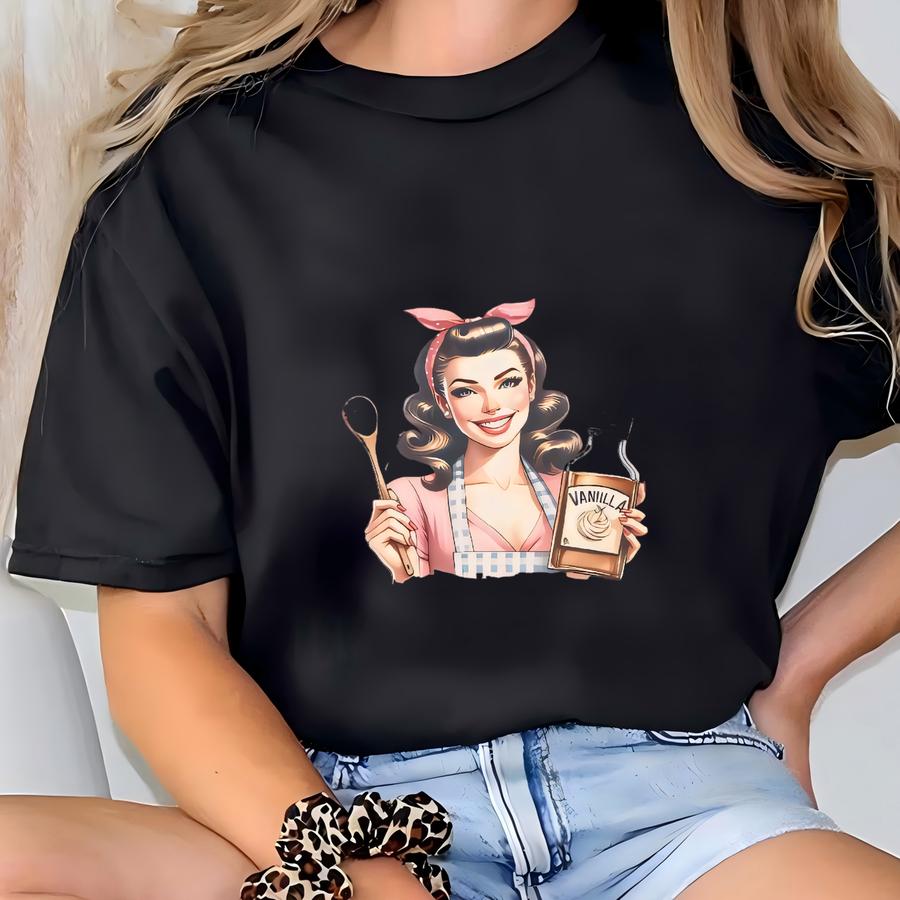 Funny Retro Baking Shirt Dont Make Me Poison Your Food Graphic Tee For Bakers Chef Gifts Cute Kitchen Humor Tshirt For Cooking Lovers T-shirt