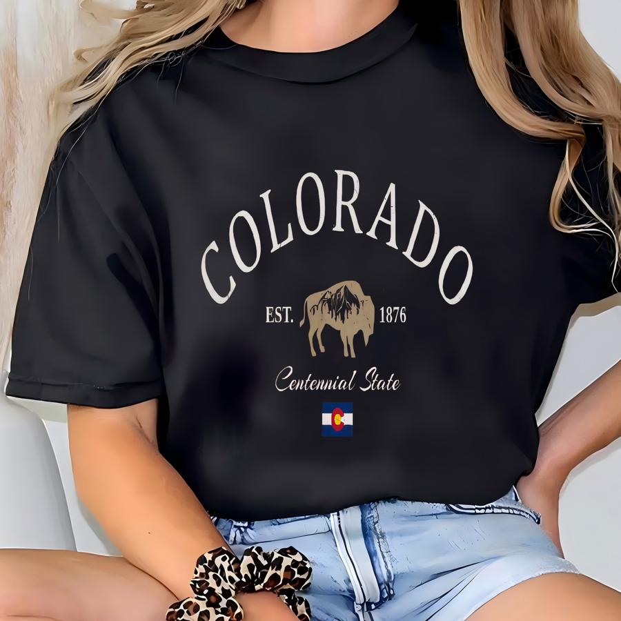 Vintage Colorado Hoodie: Unisex Mountain Sweatshirt T-shirt