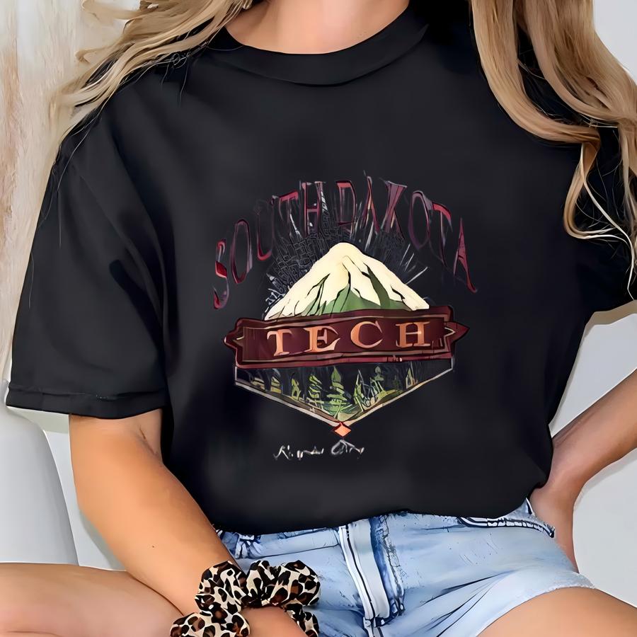 Vintage Y2k Jansport Tag South Dakota Tech Rapid City Spellout Biglogo Embroided Sweatshirt Crewneck Pullover Colour Navyblue Size X-large T-shirt