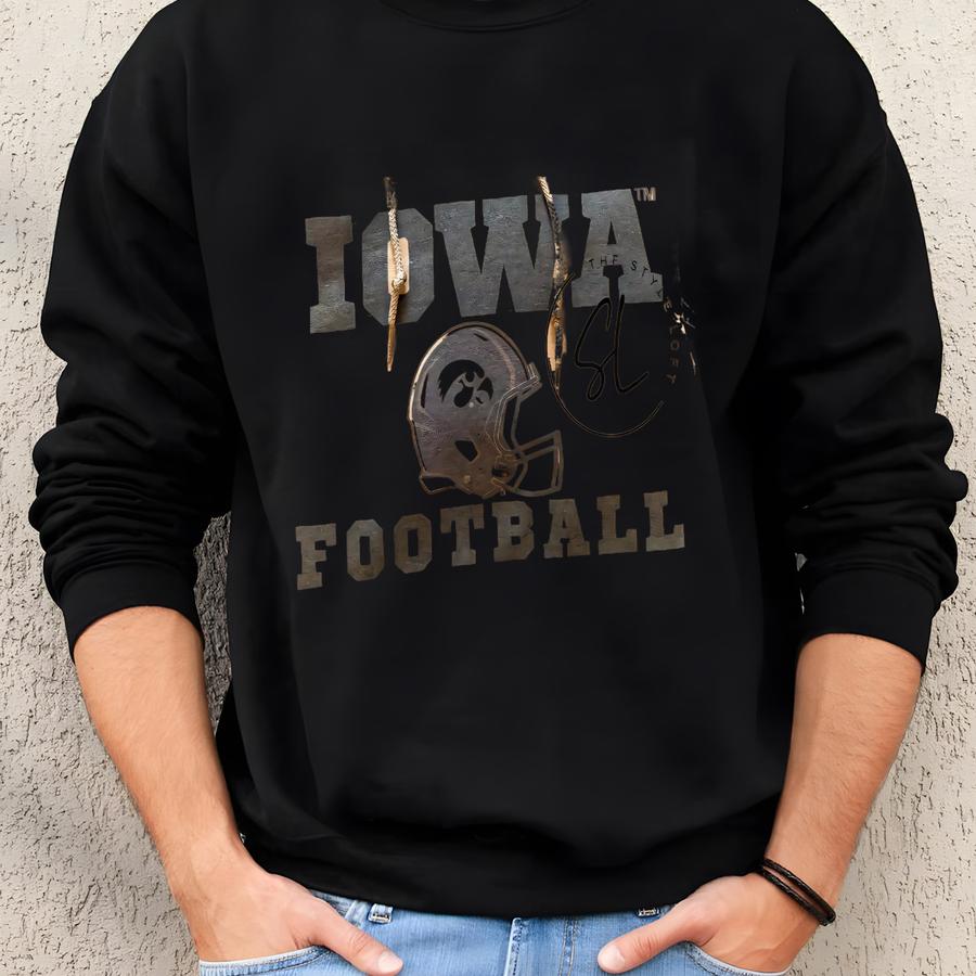 Vintage Iowa Football Hoodie Sweatshirt