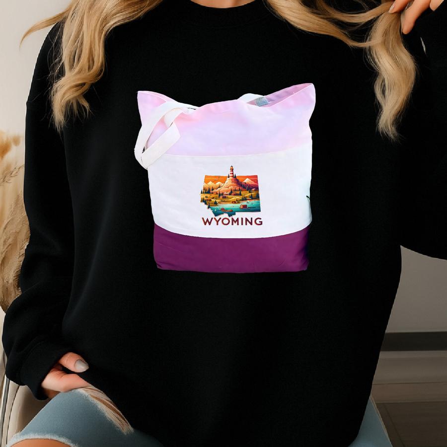 Wyoming Tee, Wyoming Map, Girls Trip Matching Wyoming, Wyoming Travel Gift, Wyoming State Sweatshirt