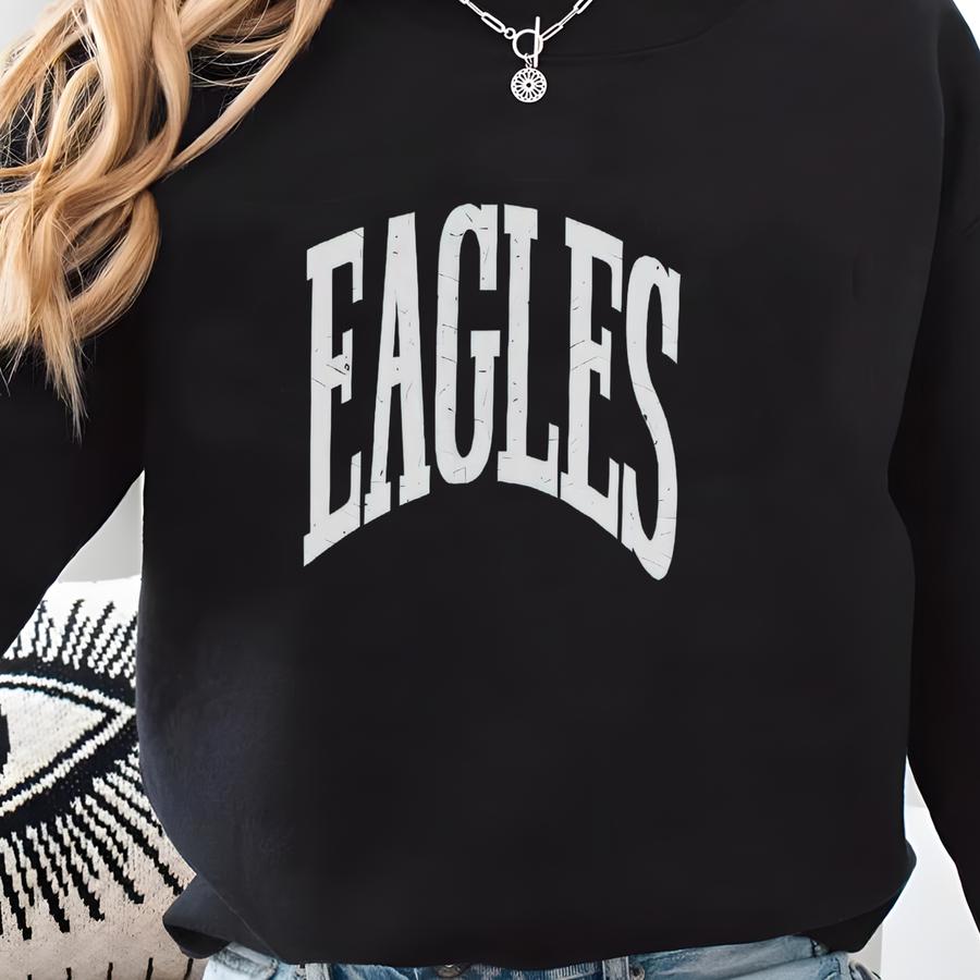 Eagles Sweatshirt: Green Mascot Gameday Crewneck Sweatshirt