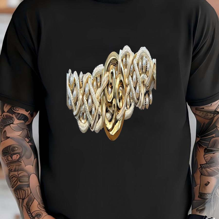 Vintage 80s Belt Women Size 1x White Gold Tone Braided Woven Glam Rock Beaded T-shirt