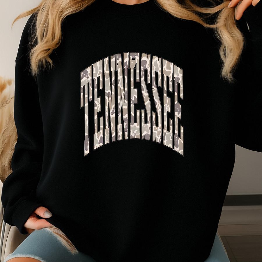 Distressed Camo Tennessee Sweatshirt Sweatshirt