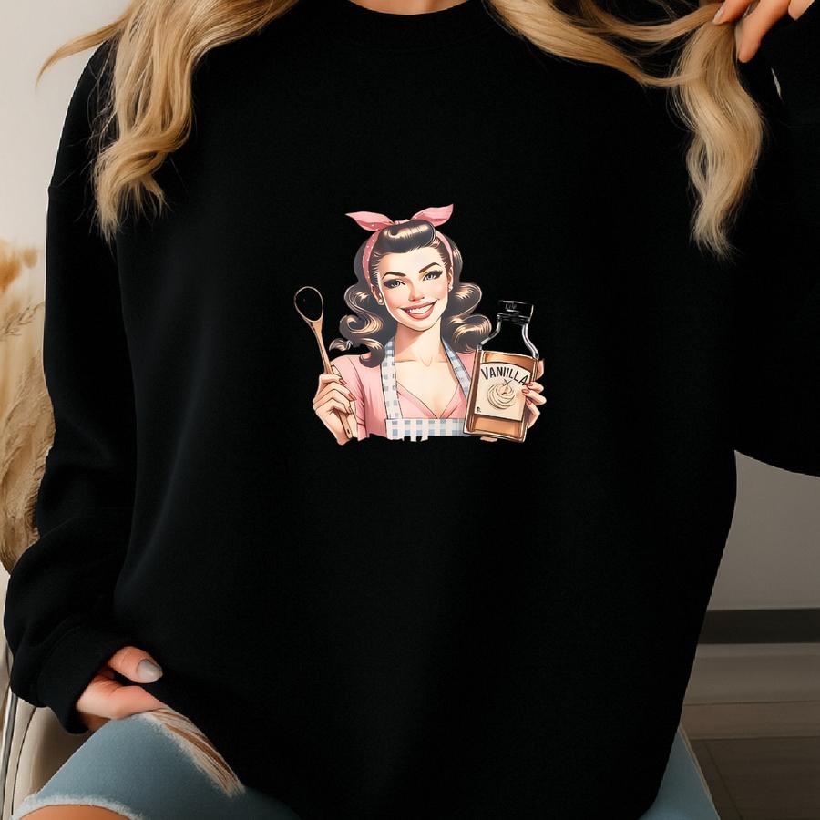 Funny Retro Baker Shirt Dont Make Me Poison Your Food Graphic Baking Shirt Gift For Chef Vanilla Bottle Long Sve Cook Top Sweatshirt