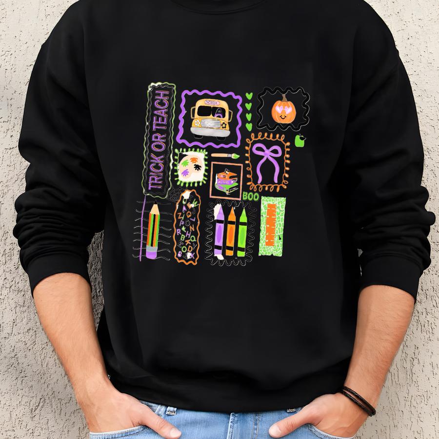 Halloween Teacher Shirt: Trick Or Teach Shirt Sweatshirt