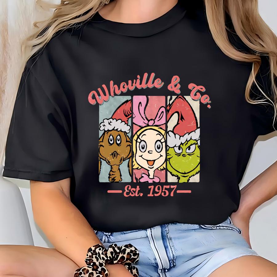Vintage Whoville Christmas ® Shirt, Whoville Co. Shirt, Cindy Lou And Max Christmas Tee, Mas Shirt T-shirt