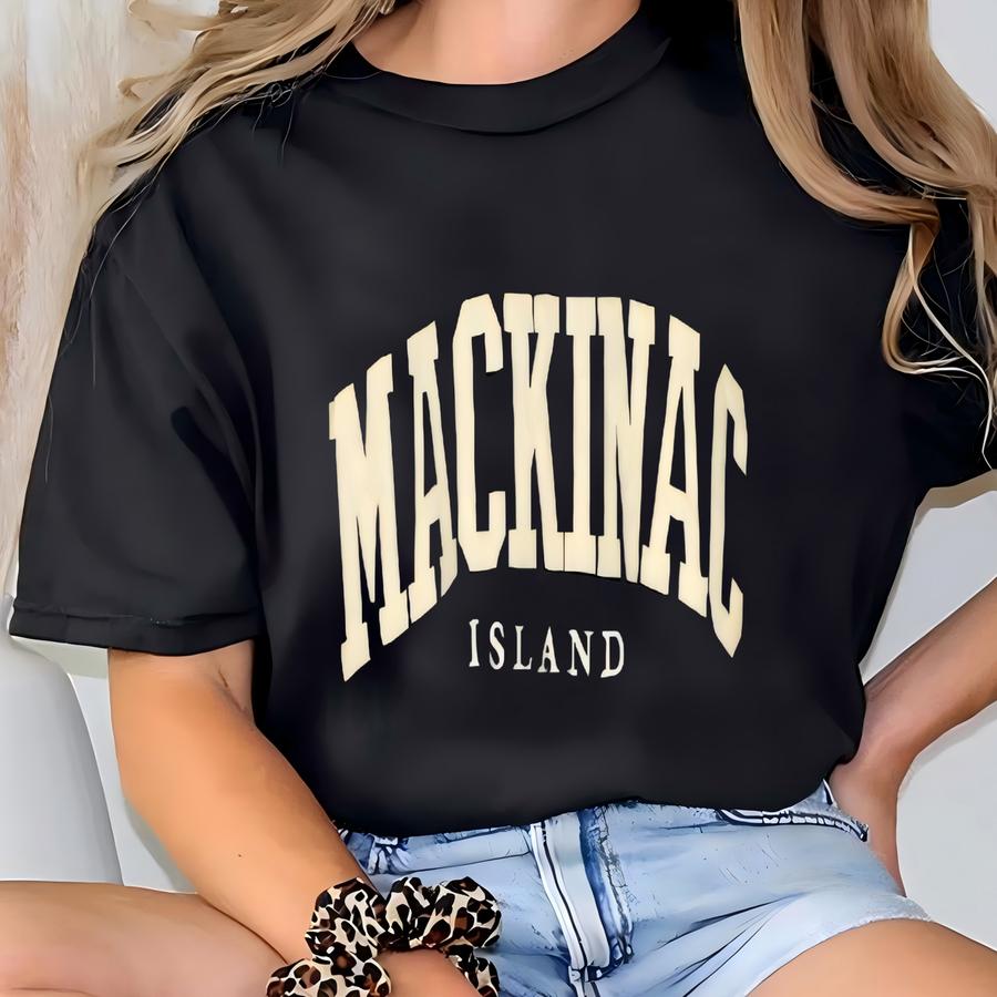 Vintage Mackinac Island Green Sweatshirt X Mackinac Island Y Spell Out Crewneck Mackinac Island Jumper Michigan Sweater Xxl T-shirt
