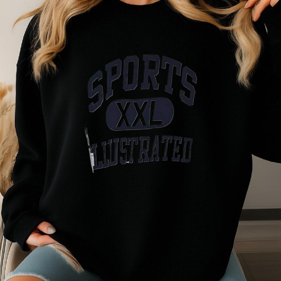 Vintage 90s Sports Xxl Illustrated Sweatshirt Large Sport Xxl Illustrated Spell Out Sweater Game Day Football Crewneck Sports Gray Jumper L Sweatshirt