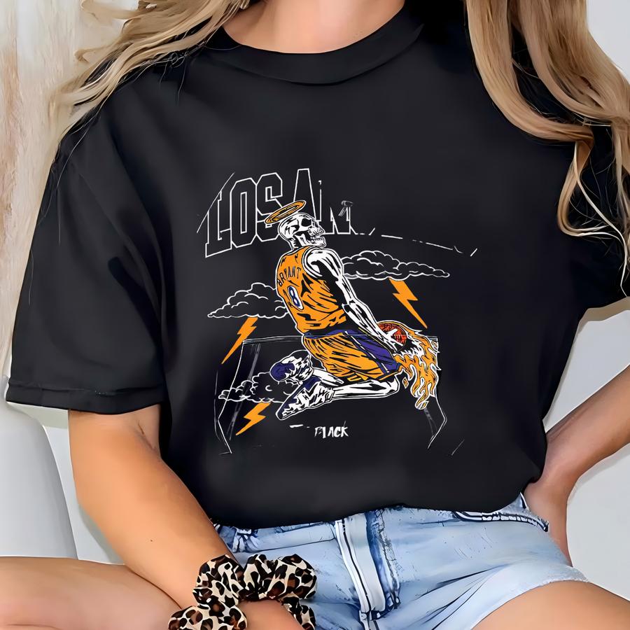 Vintage Y2k Angel Kobe Bryant Hoodie, Los Angeles Basketball Heavyweight Sweatshirt, Unisex Shirt, Washed Hoodie, Gift For Him Gift For Her T-shirt