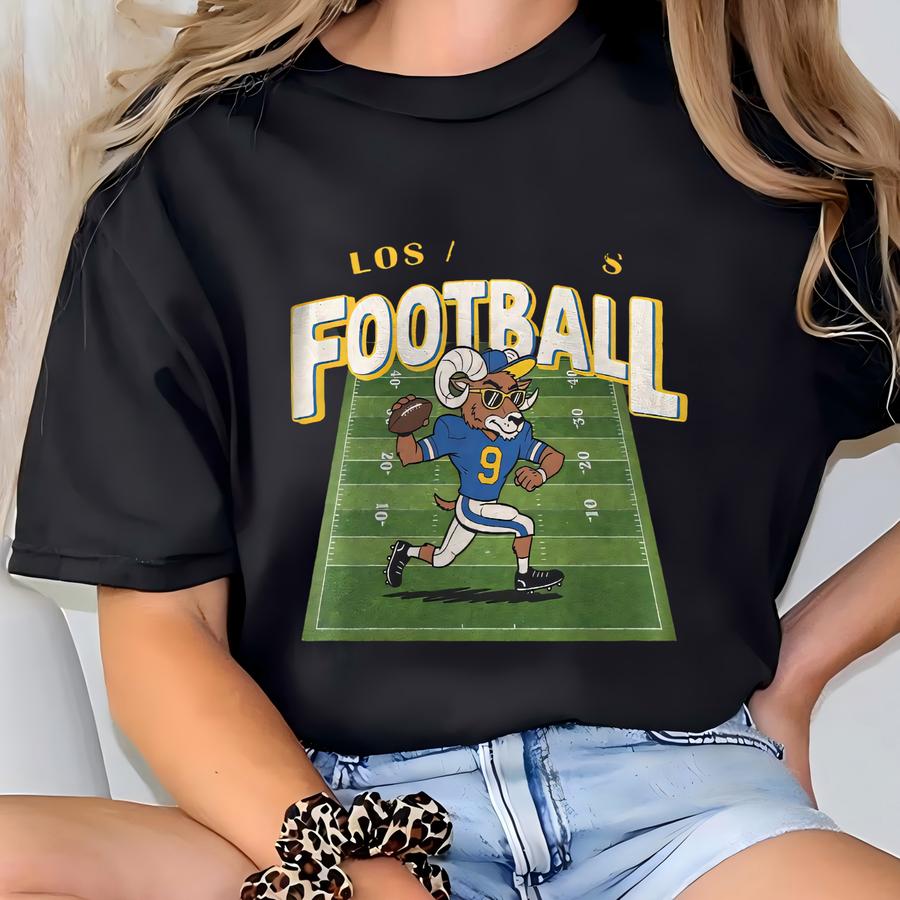 Vintage Los Angeles Football Shirt, Rams Mascot Shirt, Los Angeles Football Crewneck Tee, Football Shirt, Rams Game Day Tee T-shirt