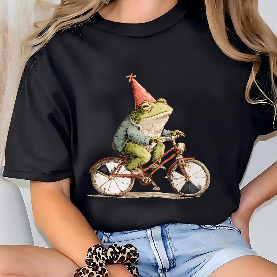 Off To Cause A Kerfuffle Frog Hoodie. Funny Weirdcore Sayings Unique Tshirt Tee Adults Men Women Meme Graphic Sarcastic T-shirt