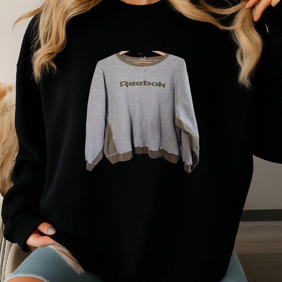 Vintage Reebok Sweatshirt Mens 3x Tan Gray Streetwear 90s Retro Skater Relaxed Sweatshirt