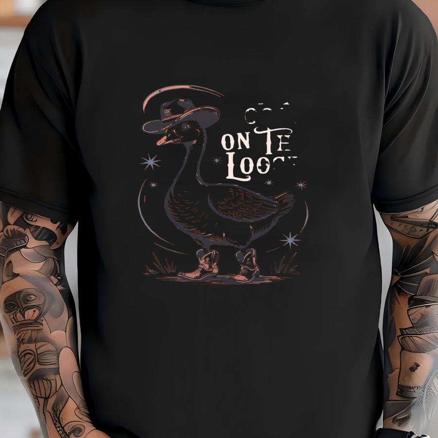 Retro Silly Goose Sweatshirt: Funny Cowgirl Western Graphic Tee T-shirt