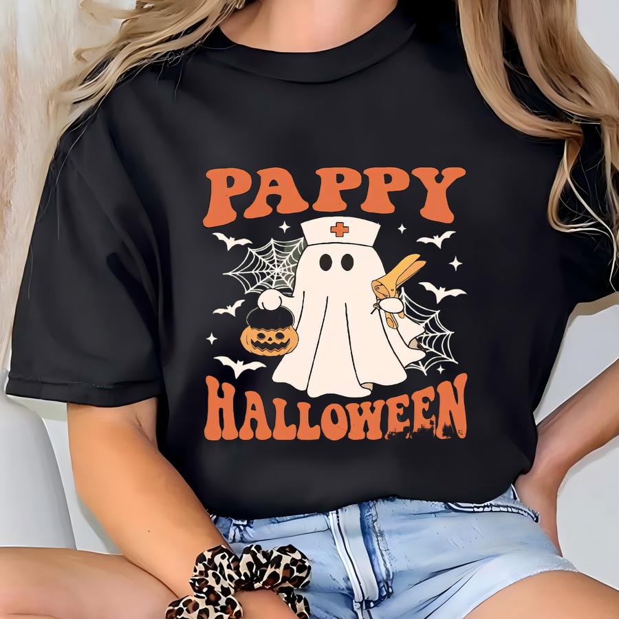 Obgyn Nurse Halloween Shirt, Pappy Halloween Ghost With Speculum Shirt, Gynecologist Shirt, Labor And Delivery Nurse, Obstetrics Shirt T-shirt