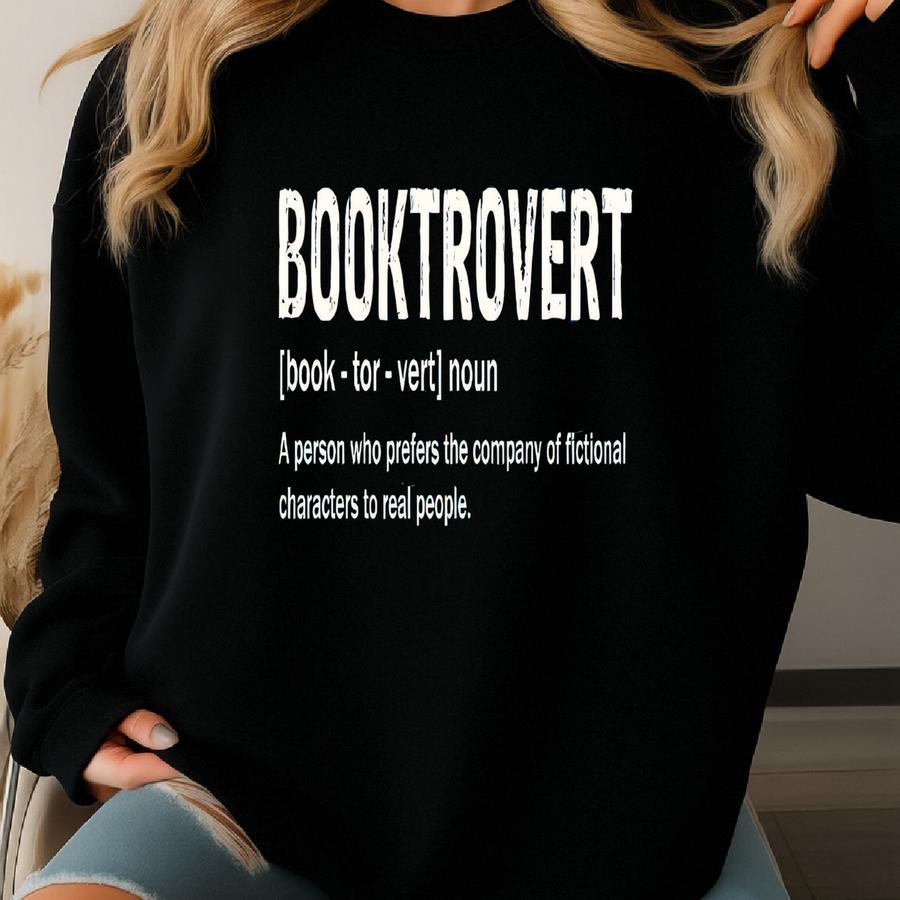 Booktrovert Tshirt, Booktrovert Definition Bookish Shirt, Book Shirt, Teacher Gift, Librarian Tshirt, Book Nerd Shirt, Library Lover Gift Sweatshirt