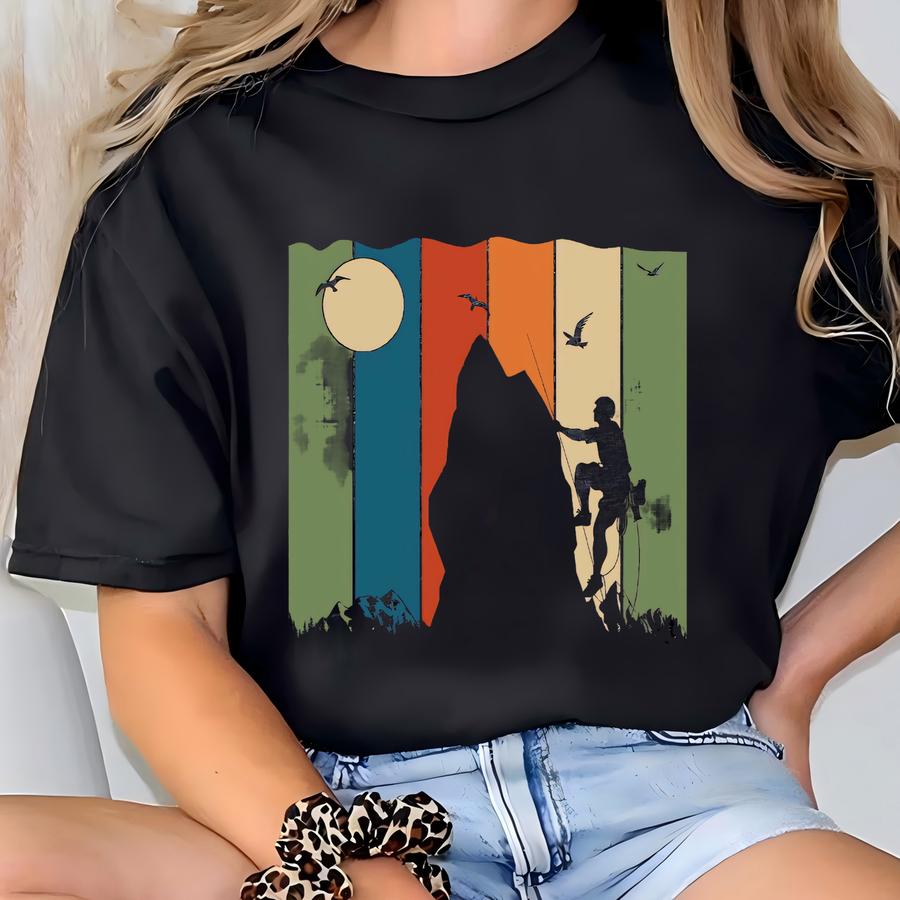 Climbing Shirt, Rock Climbing Tshirt, Adventure Lover Shirt, Rock Climbing Lover Gift, Wildlife Shirt, Inspired Climbing Shirt, Gift For Him T-shirt