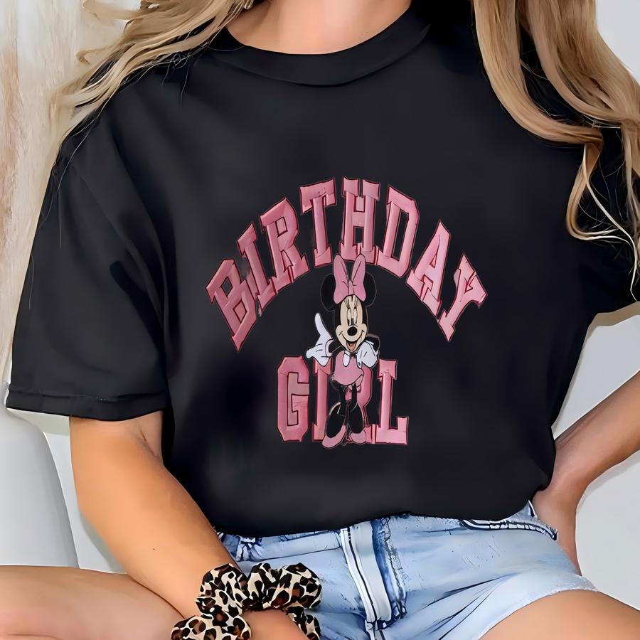 Kids Birthday Girl Sweatshirt, Mouse Birthday Shirt, Birthday Shirt, Birthday Girl Shirt, Family Birthday T-shirt