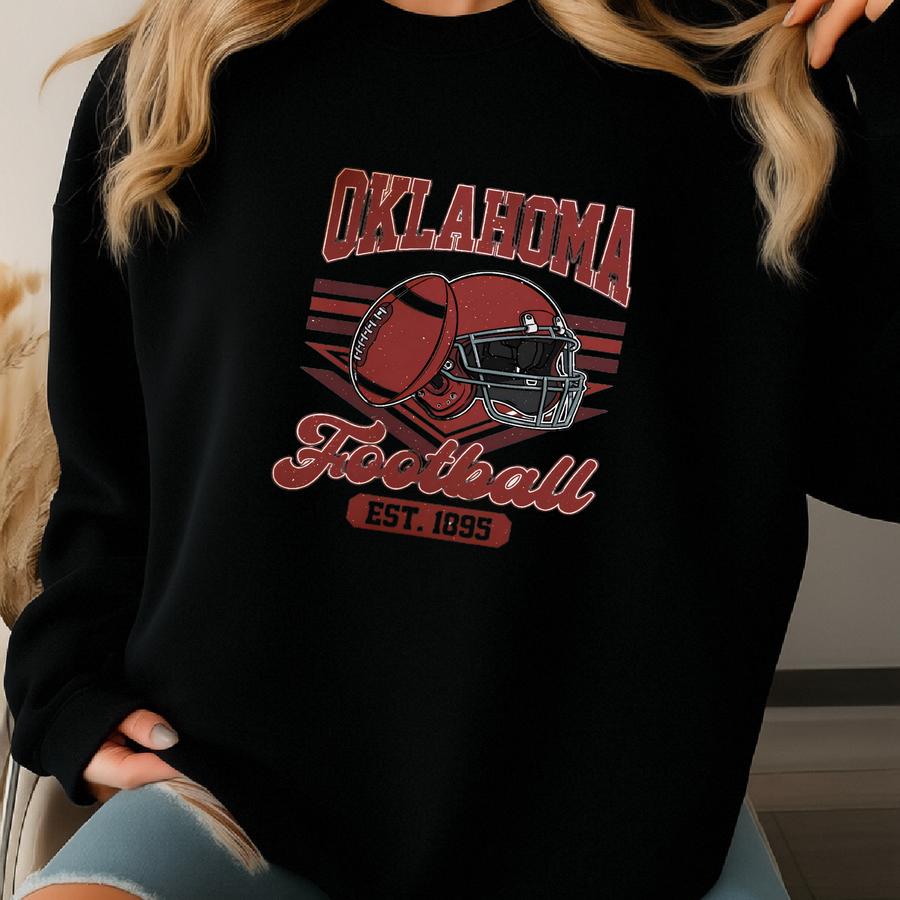 Retro Oklahoma Football Shirt, Fan Apparel Tee, Vintage Southern Style Top, Classic Touchdown Shirt, Oklahoma Game Day Outfit Sweatshirt