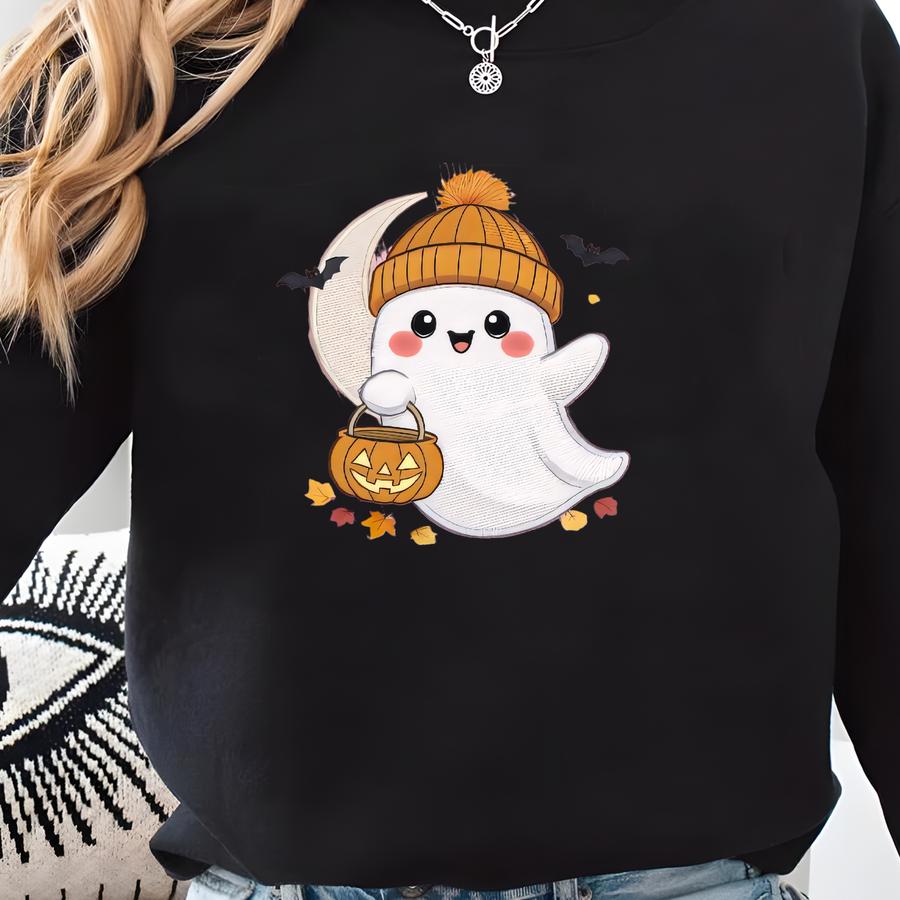 Ghost Halloween Hat: Kids' Pumpkin Trick Or Treat Cap Sweatshirt