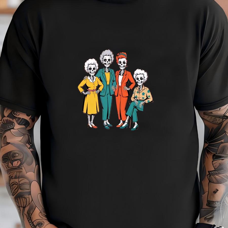 The Golden Ghouls Halloween Shirt, The Golden Girls Shirt, Spooky Vibes Halloween Shirt, Golden Girls Lover Shirt T-shirt