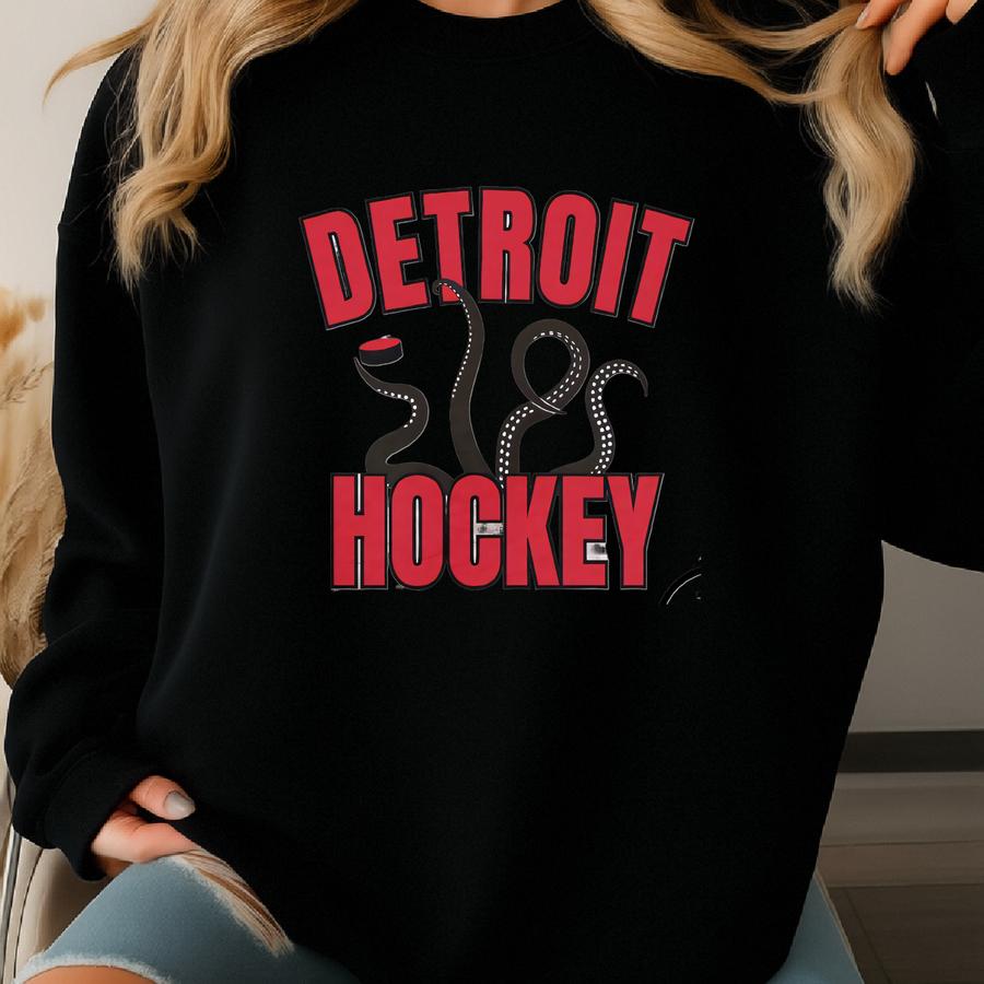 Detroit Hockey Apparel, Mens Womens T-shirt/crewneck Sweatshirt/ Hoodie, Sports Fan Gift, Game Day Outfit, Mascot Sweatshirt