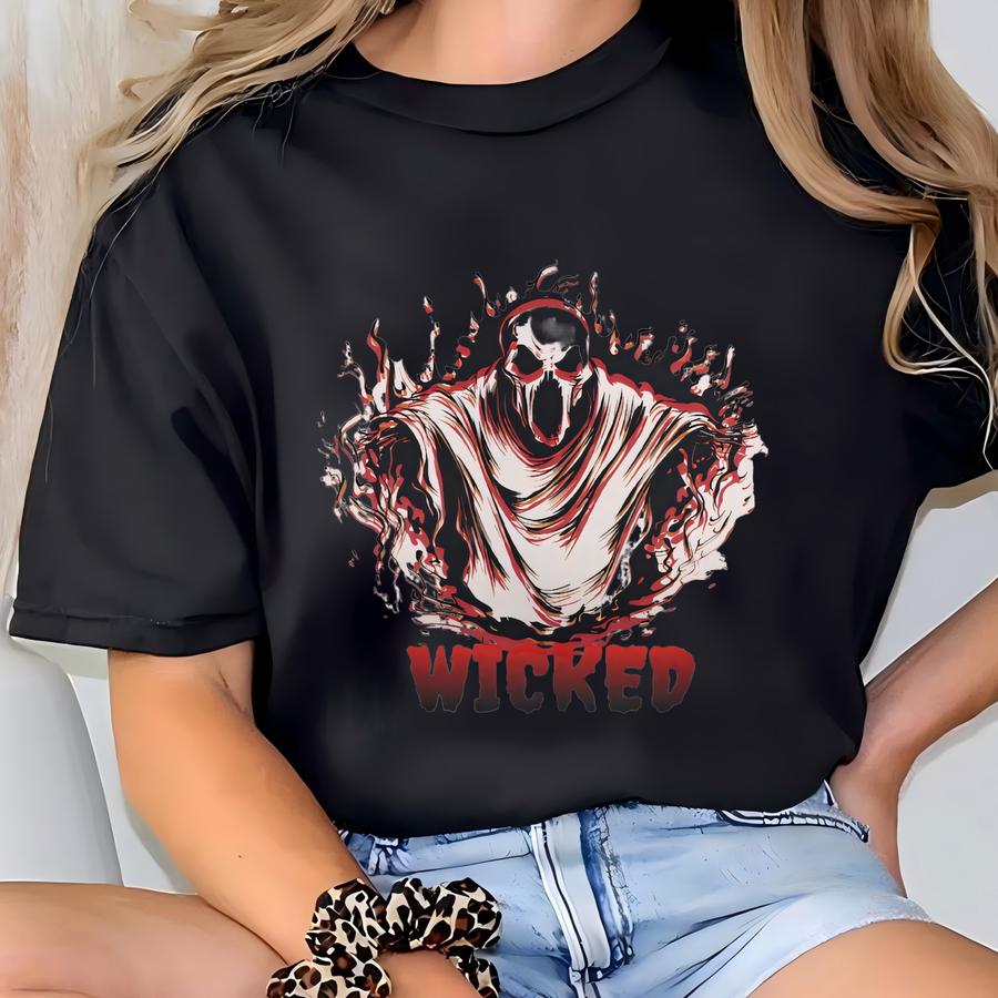 Wicked Ghost Grim Reaper Hoodie: Spooky Goth Graphic Sweatshirt T-shirt
