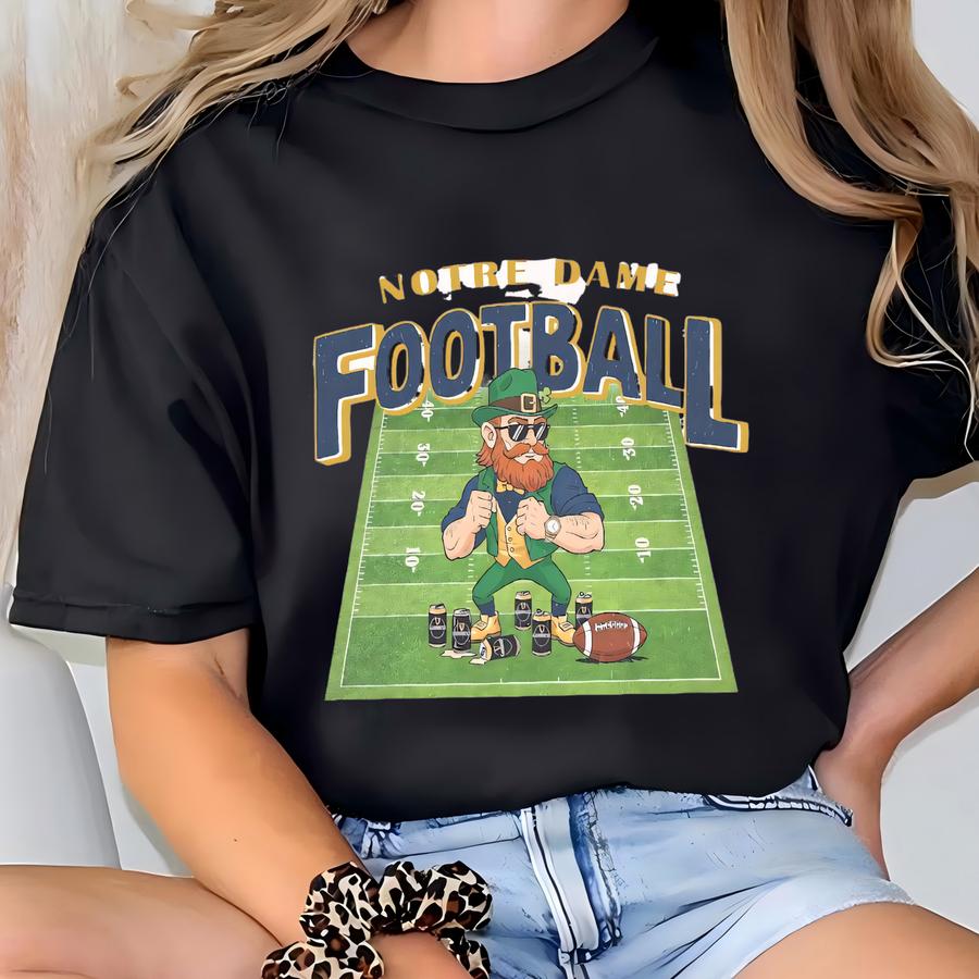 Vintage Football Shirt, Fighting Irish Mascot Shirt, Football Crewneck Tee, Fighting Irish Game Day Tee T-shirt