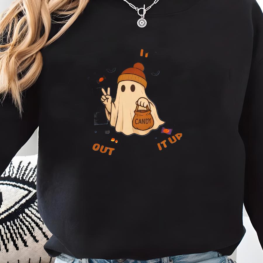 Halloween Ghost Toddler Long Sve Tee, Cute Toddler Shirt, Baby Ghost Tee, Halloween Outfit, Trick Or Treat Tee Sweatshirt